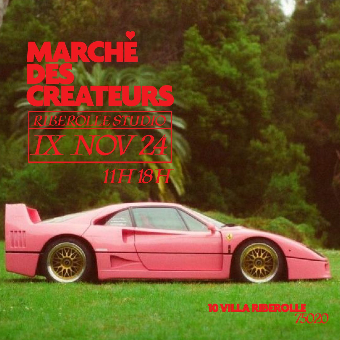 Affiche Marché des créateurs — Mor Amor