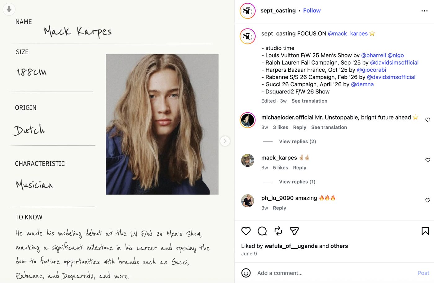 Post de scouting — Mack Karpes